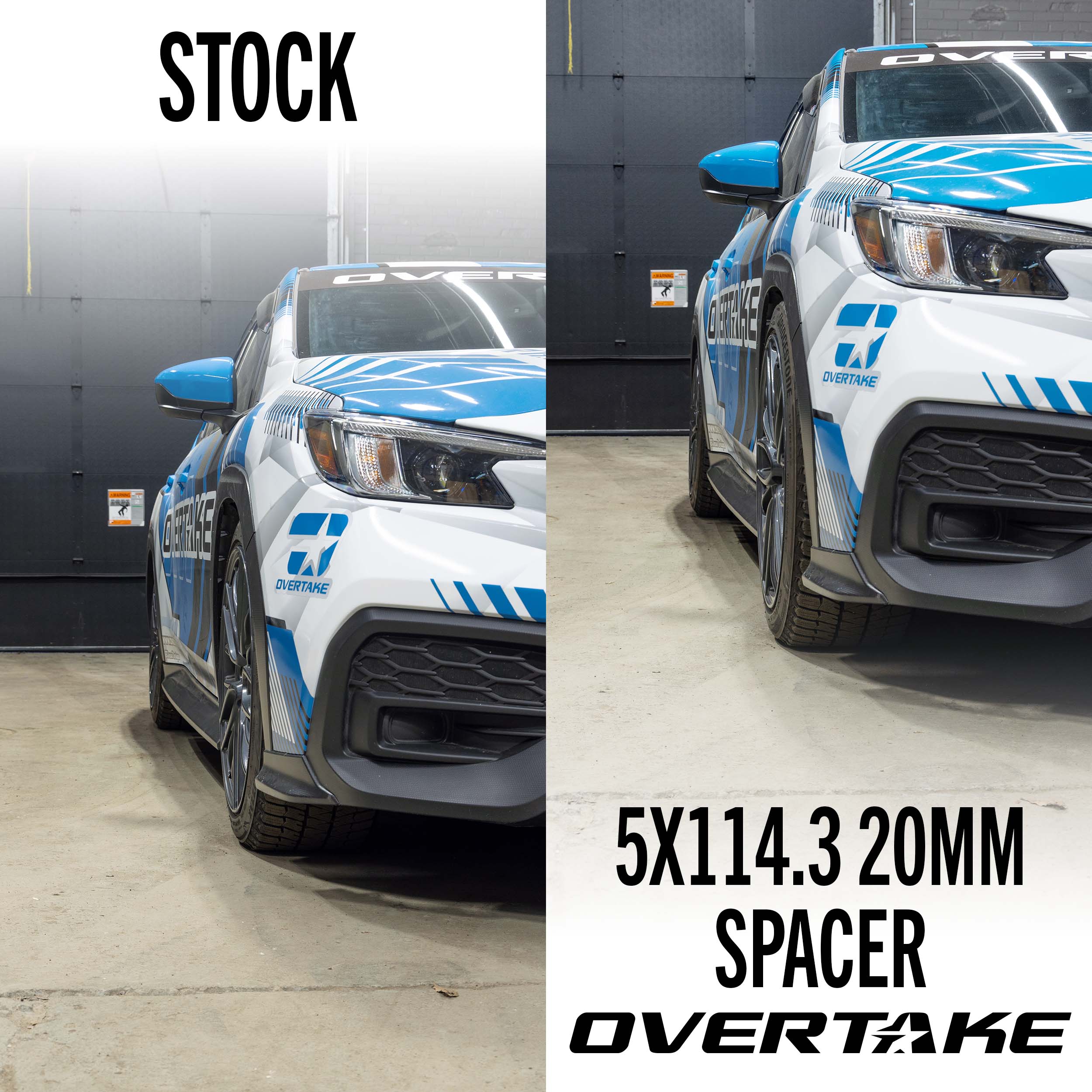 Overtake Wheel Spacers - Pair - 20mm 5x114.3 - Subaru 2015-2026 WRX / 2005-2021 STI | A10808