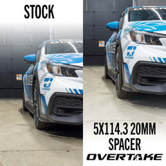 Overtake Wheel Spacers - Pair - 20mm 5x114.3 - Subaru 2015-2026 WRX / 2005-2021 STI | A10808
