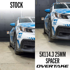 Overtake Wheel Spacers - Pair - 25mm 5x114.3 - Subaru 2015-2026 WRX / 2005-2021 STI | A10809