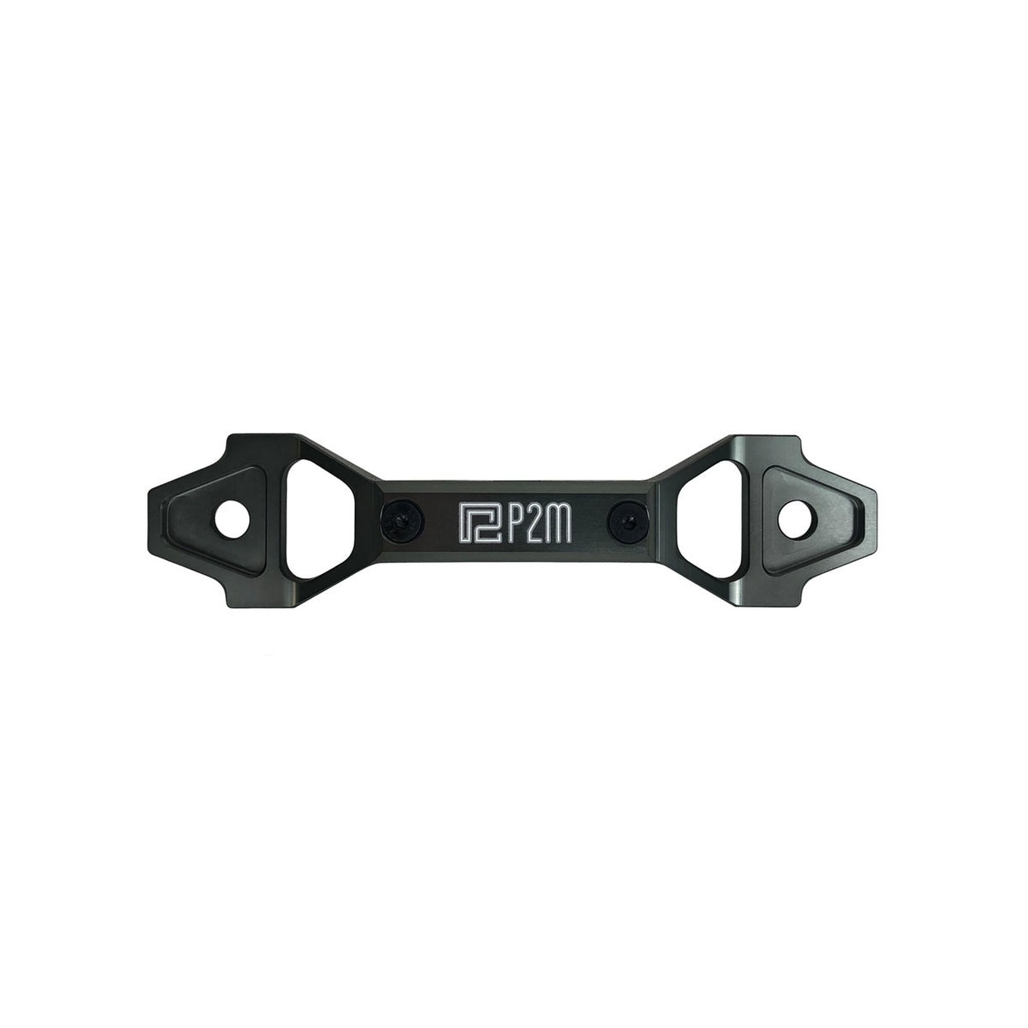 P2M Adjustabl Billet Aluminum Battery Bracket Gun Metal
