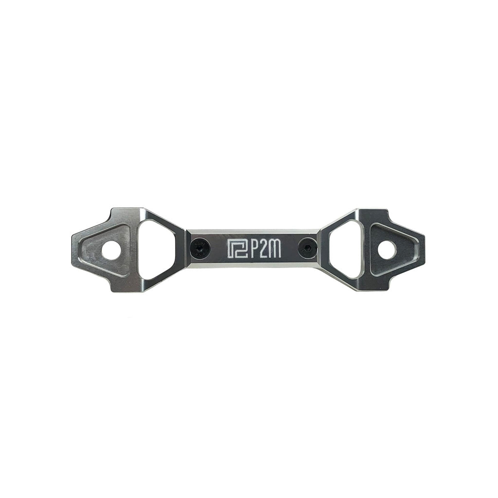P2M Adjustabl Billet Aluminum Battery Bracket Silver