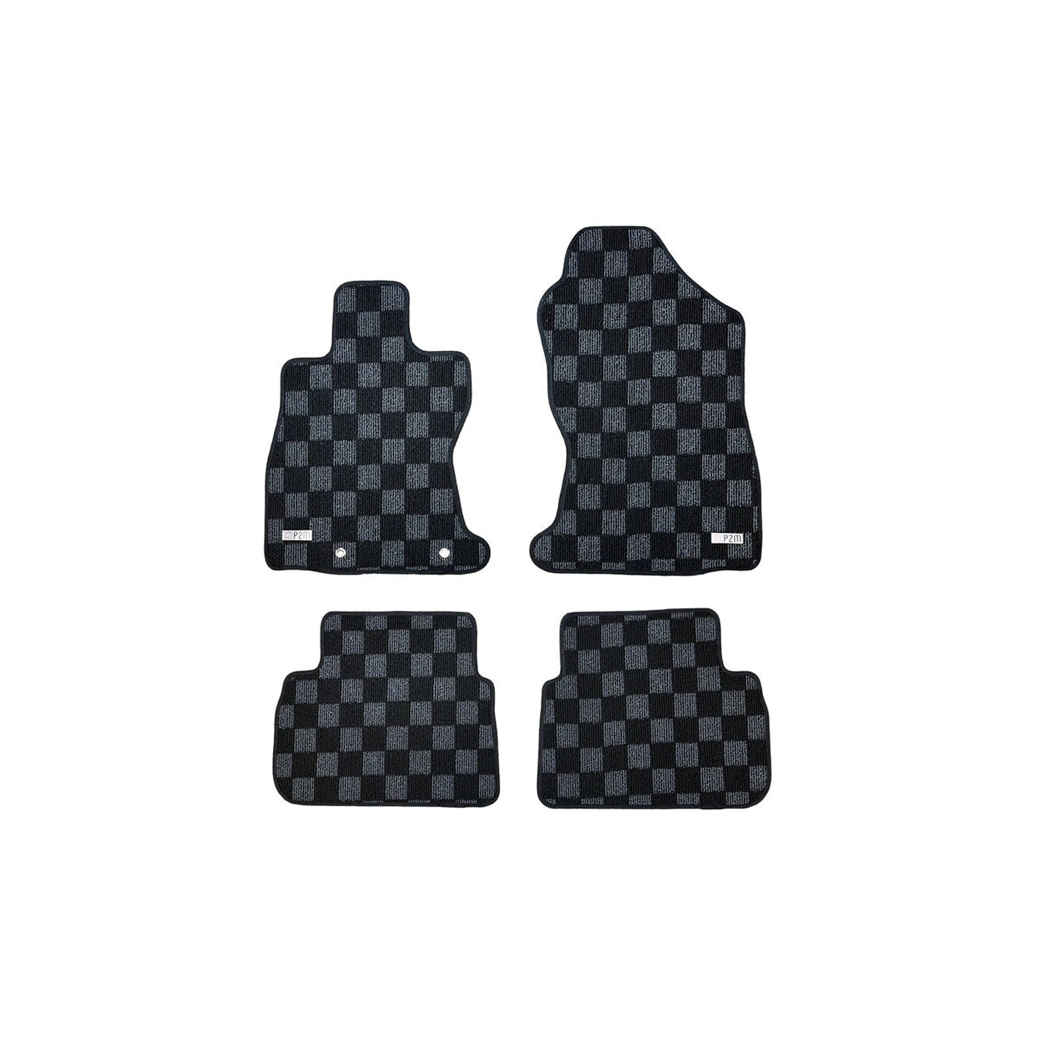 P2M Front and Rear Race Floor Mats Dark Grey Subaru WRX 2022-2026