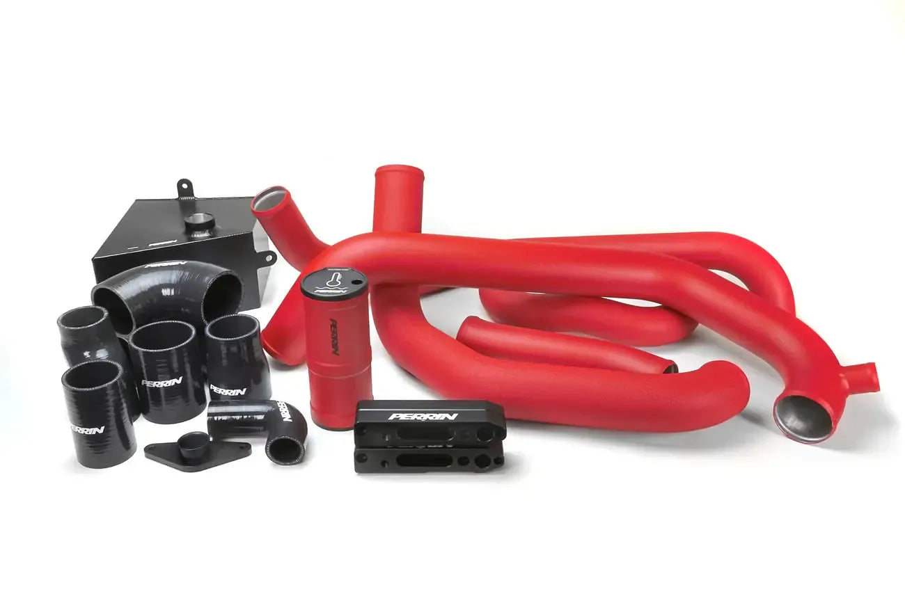 PERRIN Front Mount Intercooler Boost Tube Kit Red Subaru STI 2015-2021 | PSP-ITR-438-3RD