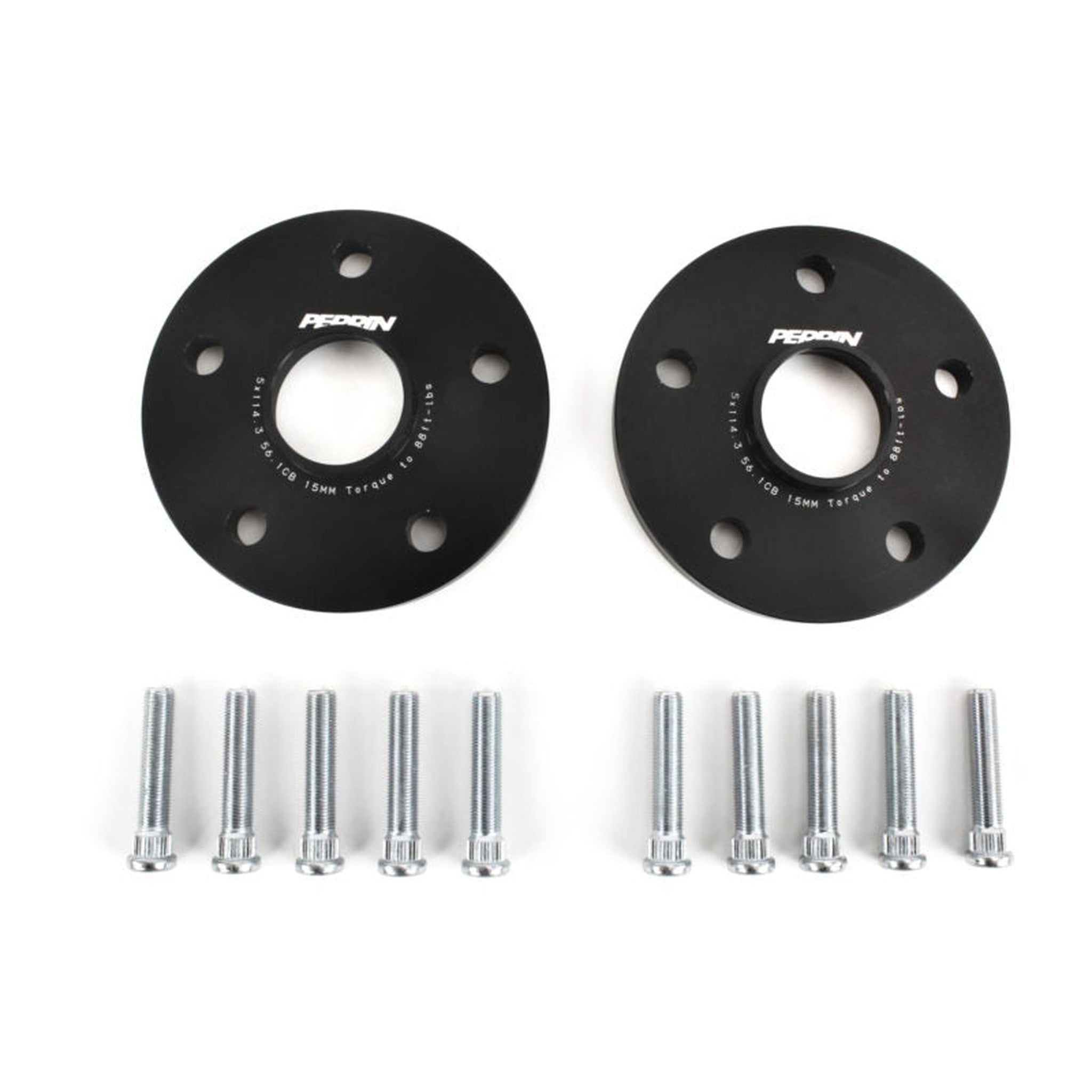 Perrin 5x114.3 15mm Wheel Spacers (One Pair) Subaru STI 05-21 / WRX 15-26 | PSP-WHL-115BK