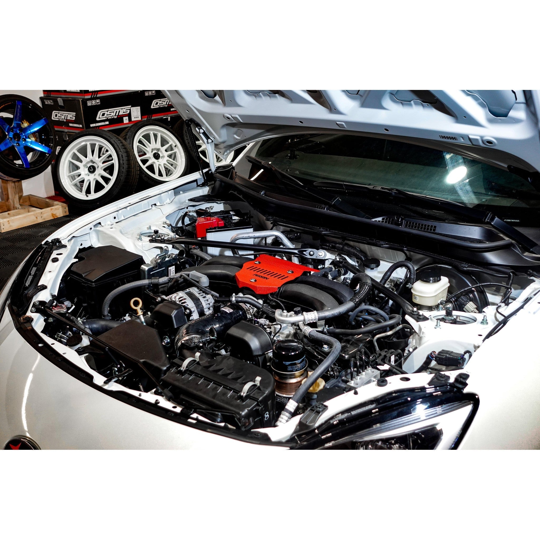 Perrin Engine Cover Wrinkle Red Subaru BRZ / Toyota GR86 2022-2026 | PSP-ENG-162RD