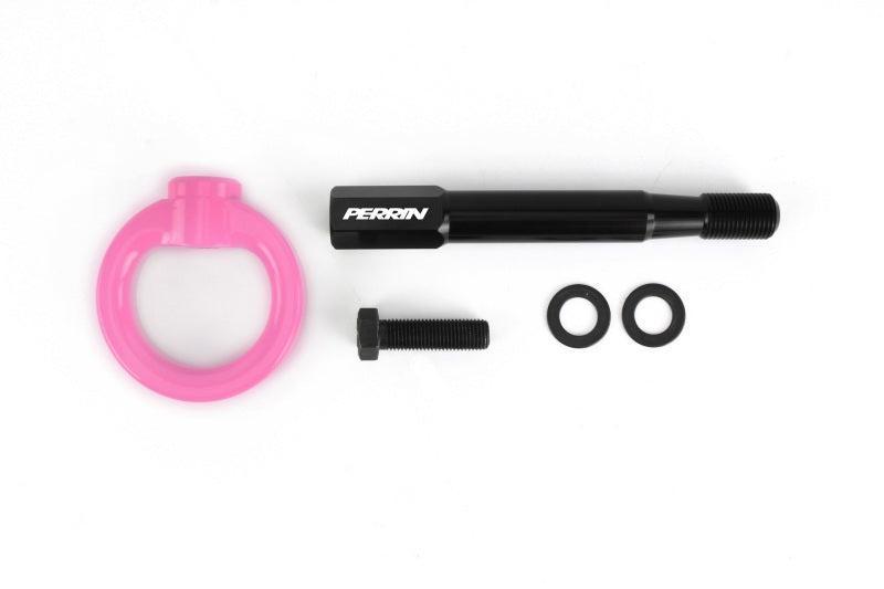Perrin Front Tow Hook Kit Hyper Pink 18-21 WRX / STI / 13-20 BRZ / 17-20 Toyota 86 | PSP-BDY-235HP