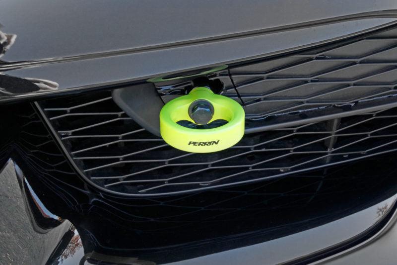 Perrin Front Tow Hook Neon Yellow Toyota Supra 2020-2022 | PTP-BDY-230NY
