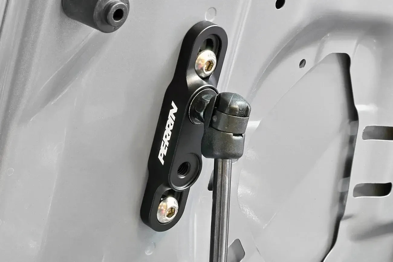 Perrin Performance High-Lift Hood Brackets Black Subaru WRX / STI 2015-2026 | PSP-BDY-011BK