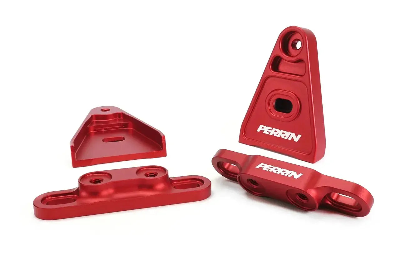 Perrin Performance High-Lift Hood Brackets Red Subaru WRX / STI 2015-2026 | PSP-BDY-011RD