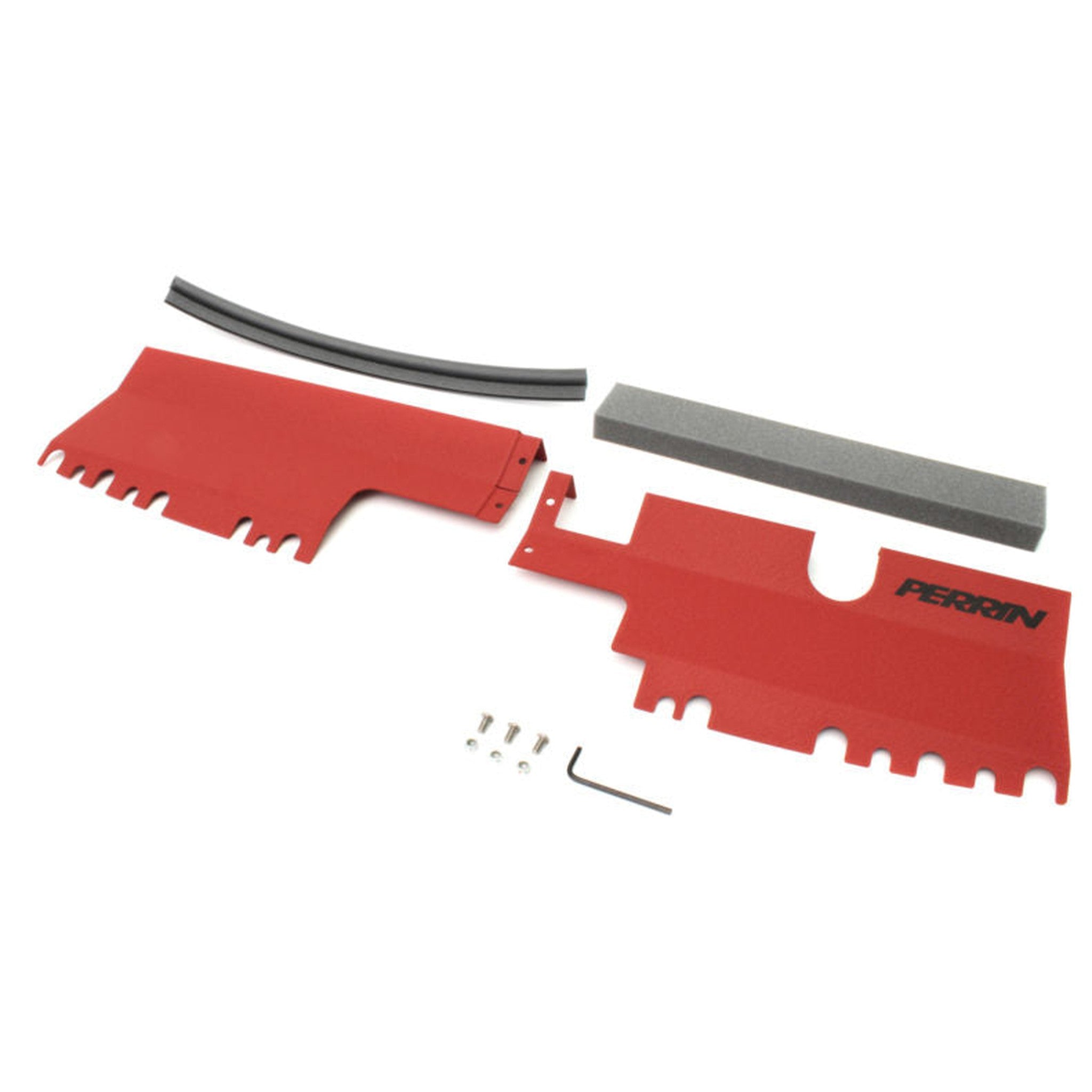 Perrin Radiator Shroud Subaru WRX 2015-2021 / STI 2015-2021 without OEM Intake Scoop Red | PSP-ENG-512-2RD