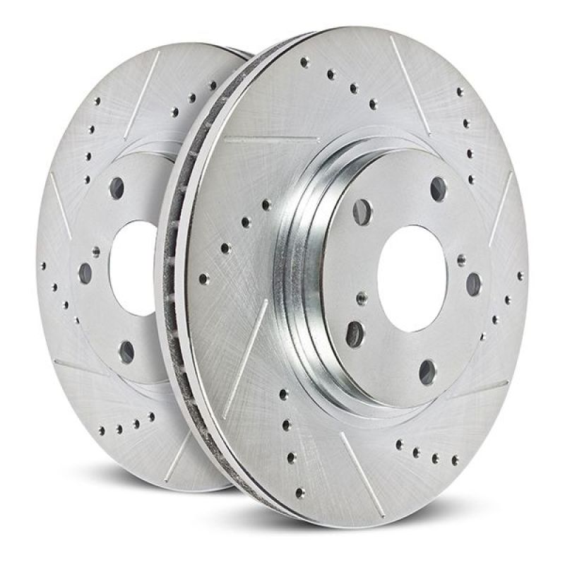 Power Stop Front Evolution Drilled & Slotted Rotors Pair Subaru Ascent 2019-2025 | JBR1789XPR