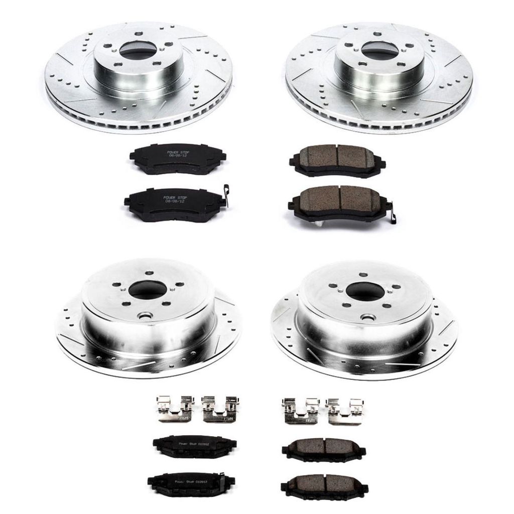 Power Stop Front & Rear Z23 Evolution Sport Brake Kit Subaru Forester XT 2009-2010 | K4077
