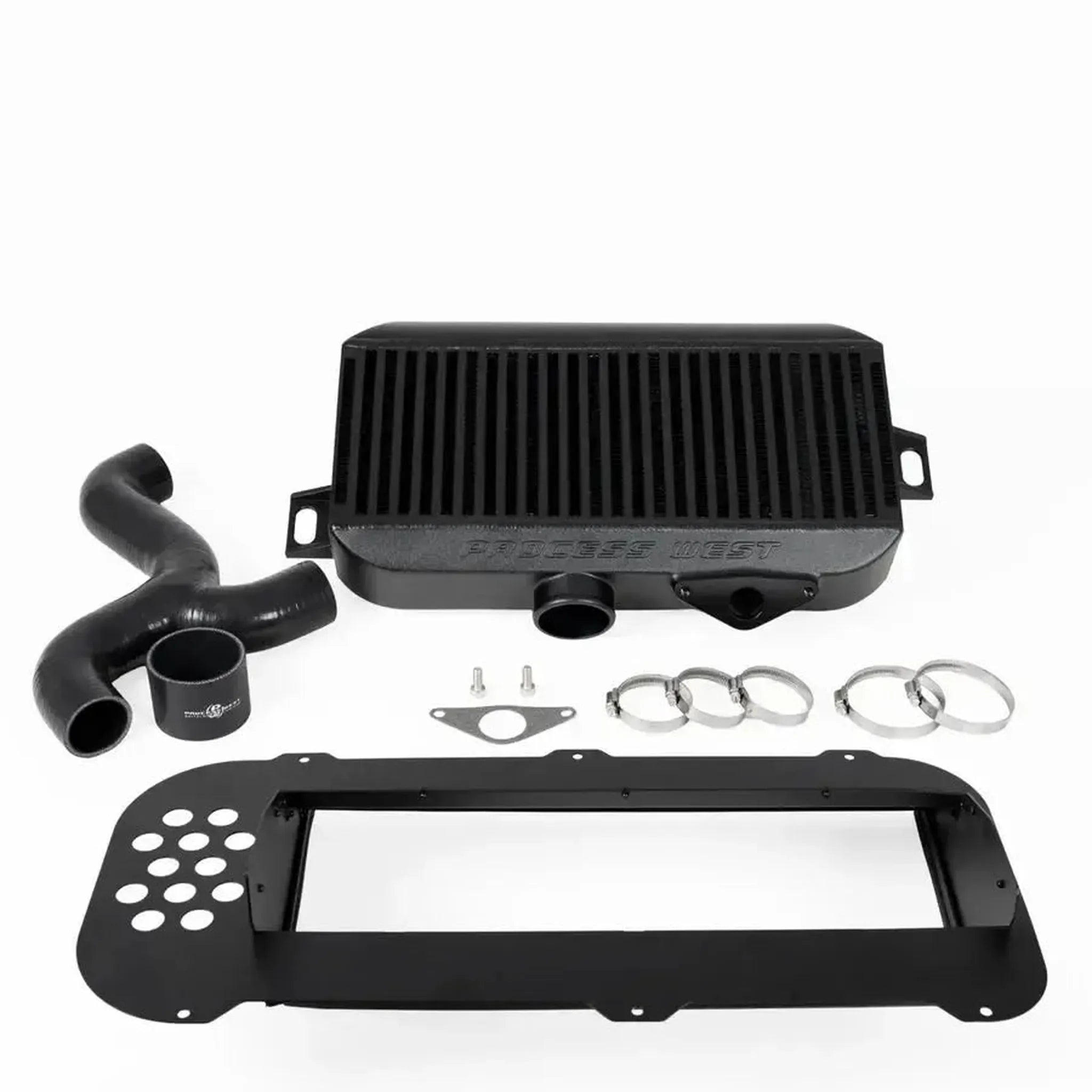 Process West Black Top Mount Intercooler w/ Shroud Subaru Forester XT 2004-2008 | PWTMIC08B-KIT