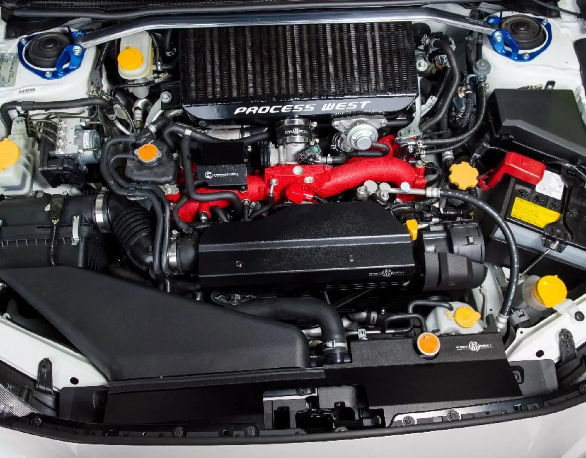 Process West Radiator Cover Black Factory Intake Subaru WRX / STI 2015-2021 | PWED03B