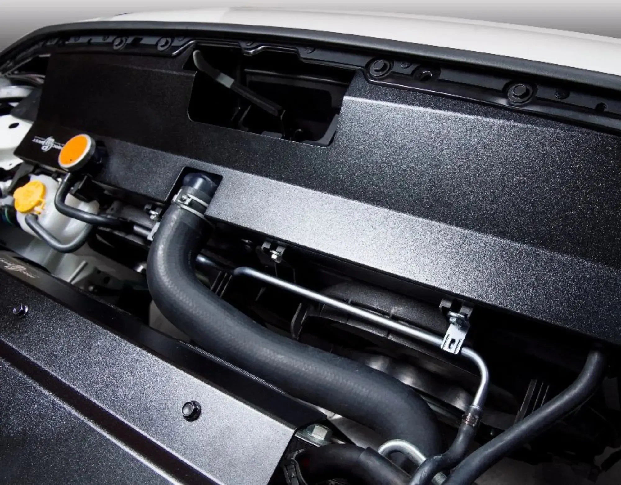 Process West Radiator Cover Black Non Factory Intake Subaru WRX / STI 2015-2021 | PWED04B