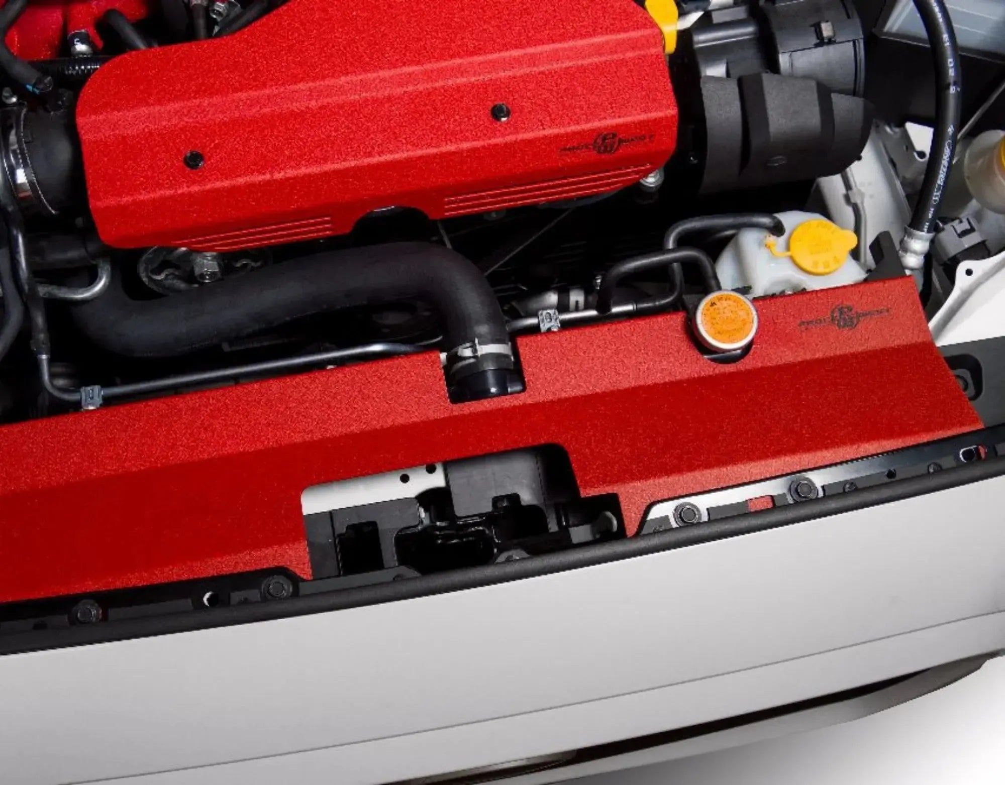 Process West Radiator Cover Red Non Factory Intake Subaru WRX / STI 2015-2021 | PWED04R