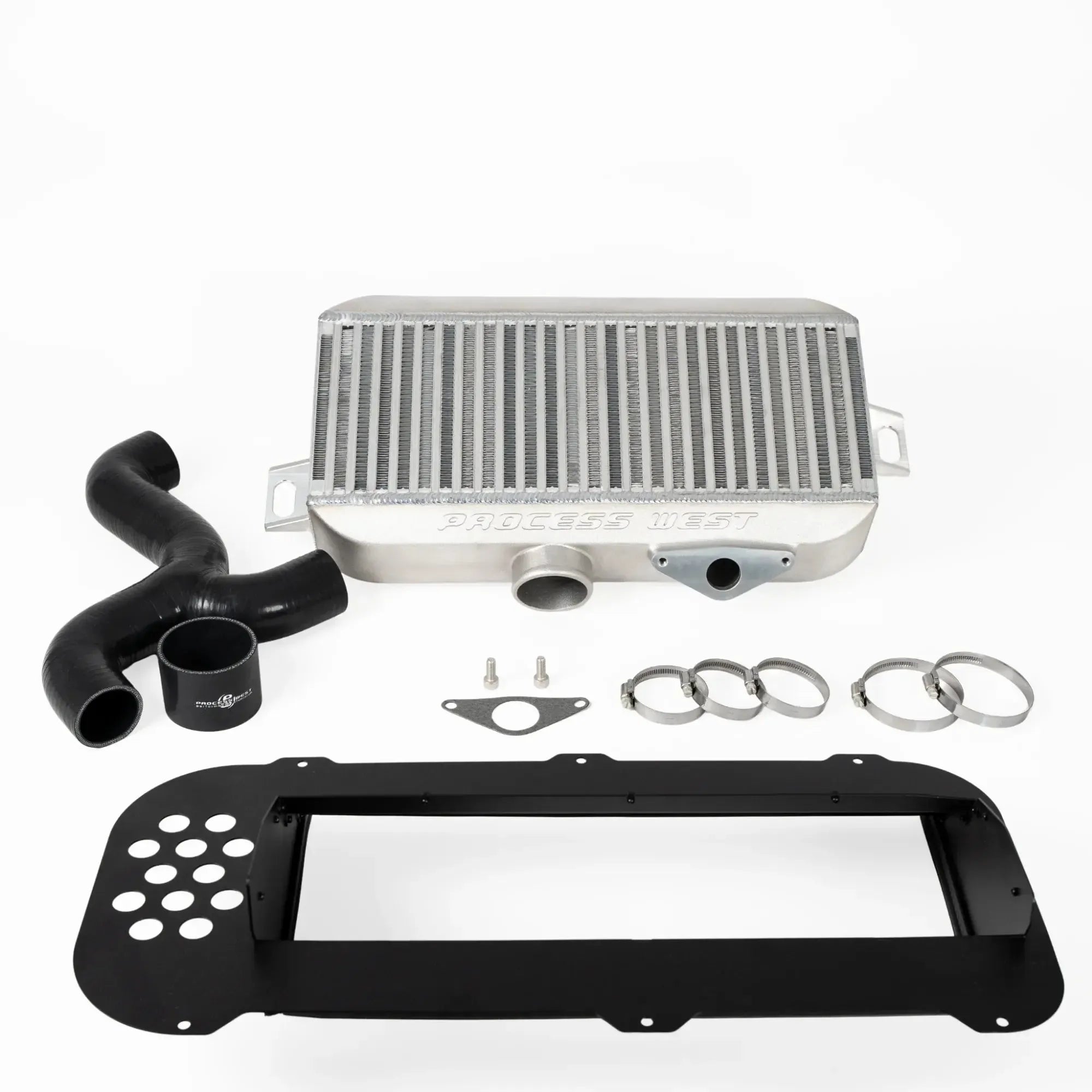 Process West Silver Top Mount Intercooler w/ Shroud Subaru Forester XT 2004-2008 | PWTMIC08