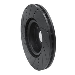 R1 Concepts RNC Drilled & Slotted Black Brake Rotor Front Left Subaru STI 2005-2017 | 633-13016L
