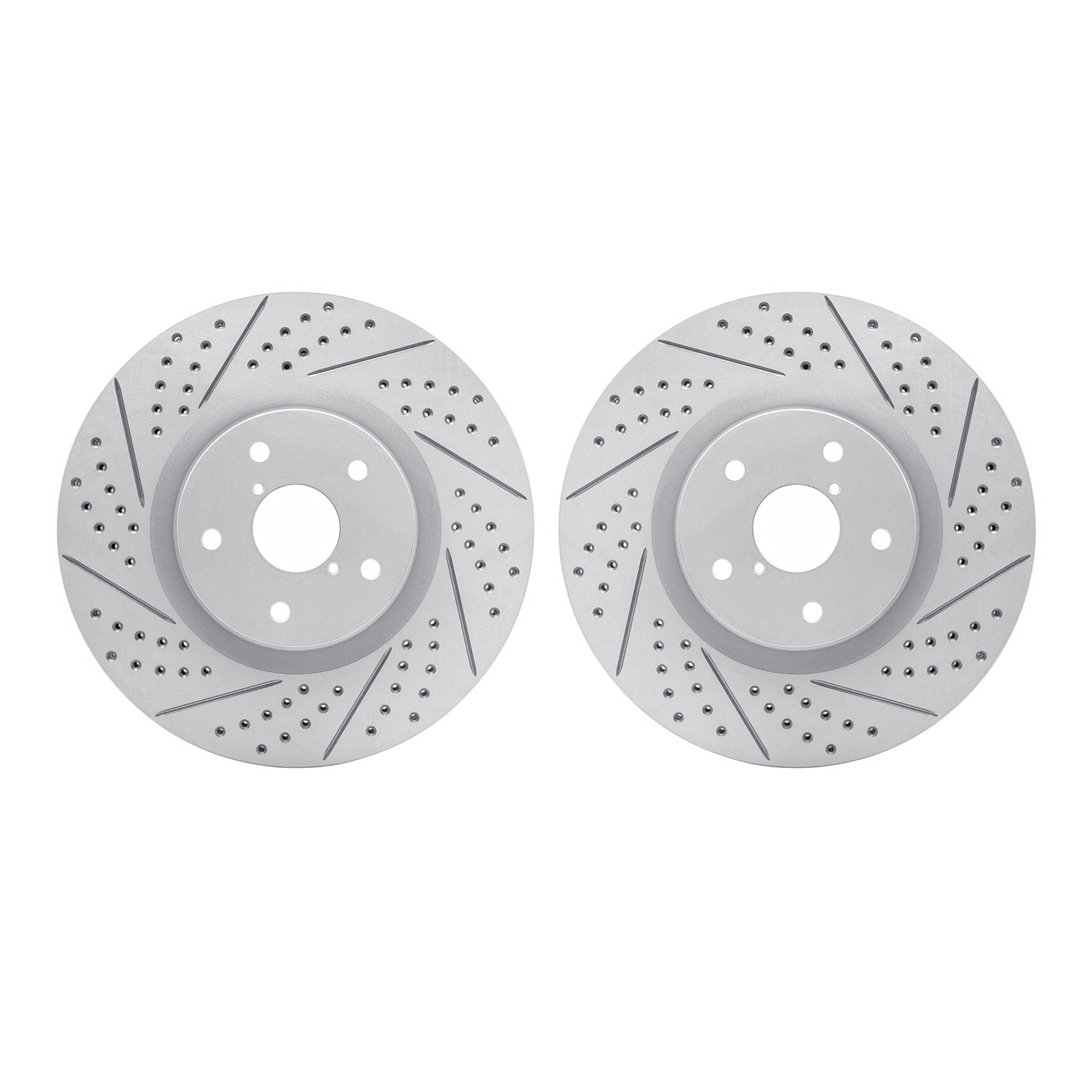 R1 Concepts Front RNC Geo-Carbon Drilled & Slotted Brake Rotors Subaru STI 2005-2017 | WBPN1-13011