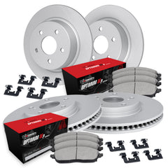 R1 Concepts Front & Rear Geospec Coated Rotors w/ OPTIMUM OEp Brake Pads Subaru BRZ 2013-2015 | WDUH2-13037