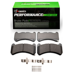 R1 Concepts Performance Sport Brake Pads & Hardware Kit Front Subaru STI 2018-2021 | 2115-1365-01