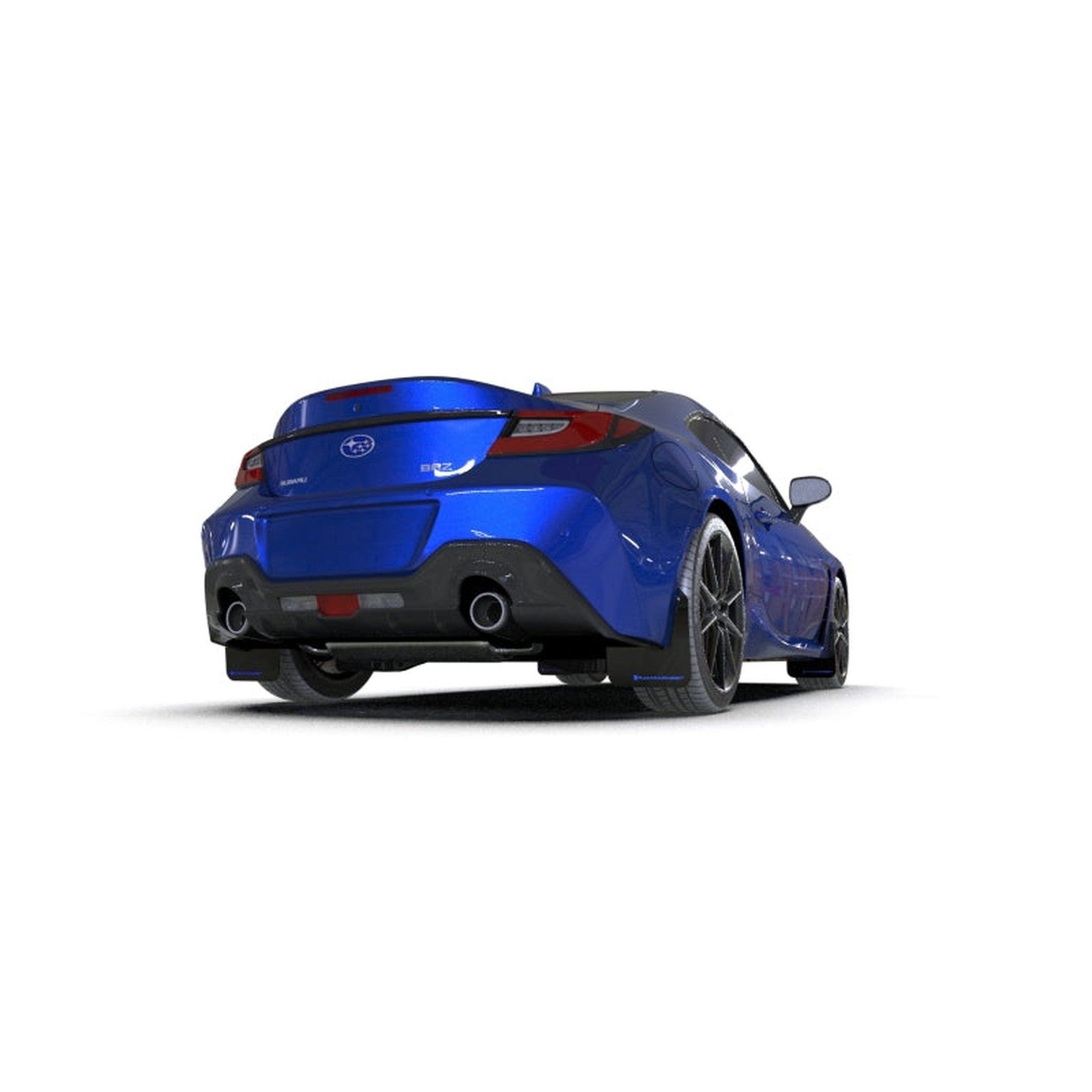 Rally Amor Subaru BRZ, GR86 2022-2026 UR Black Mud Flaps w/ Blue Logo | MF99-UR-BLK-BL