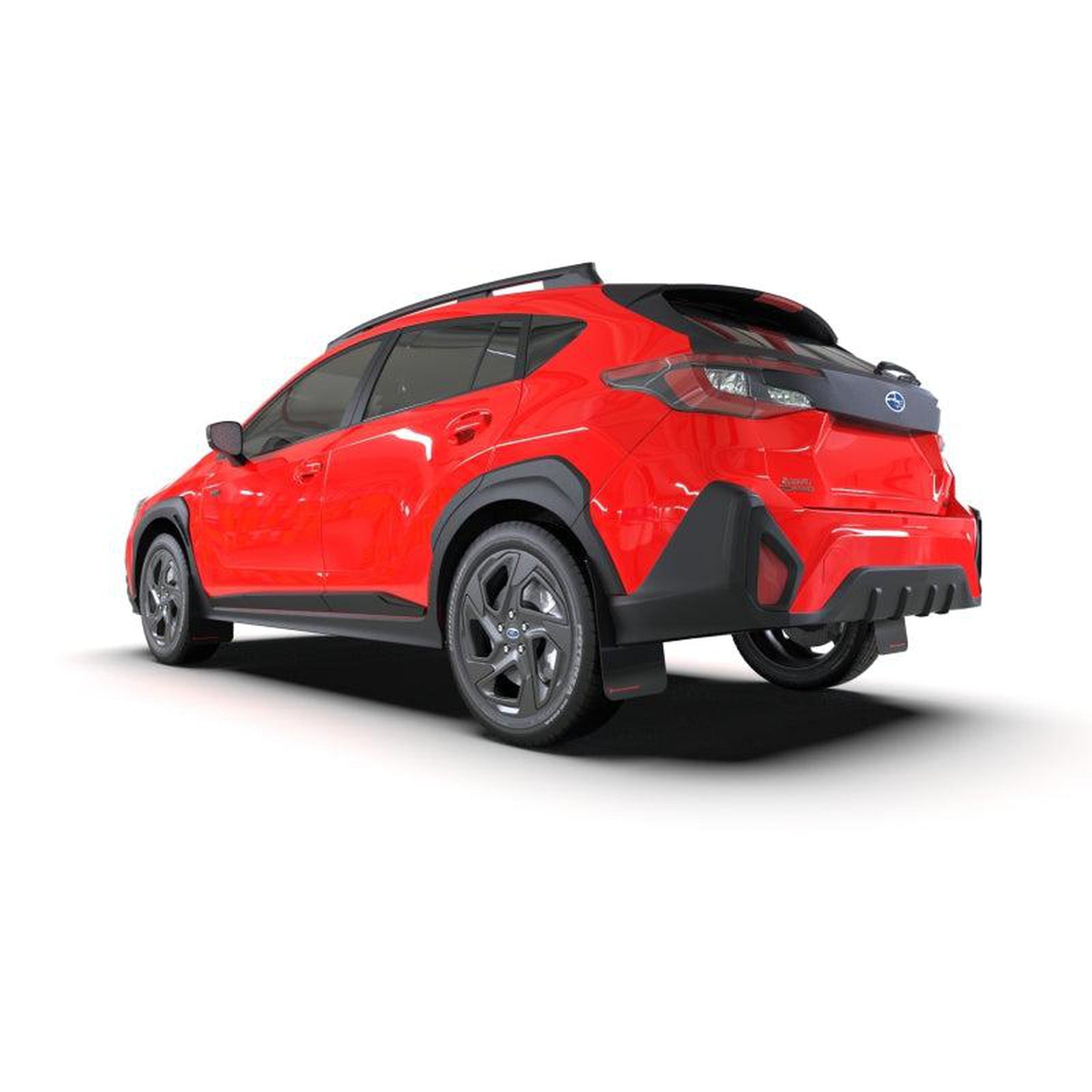 Rally Armor 2024-2025 Subaru Crosstrek UR Black Mud Flaps w/ Red Logo | MF106-UR-BLK-RD