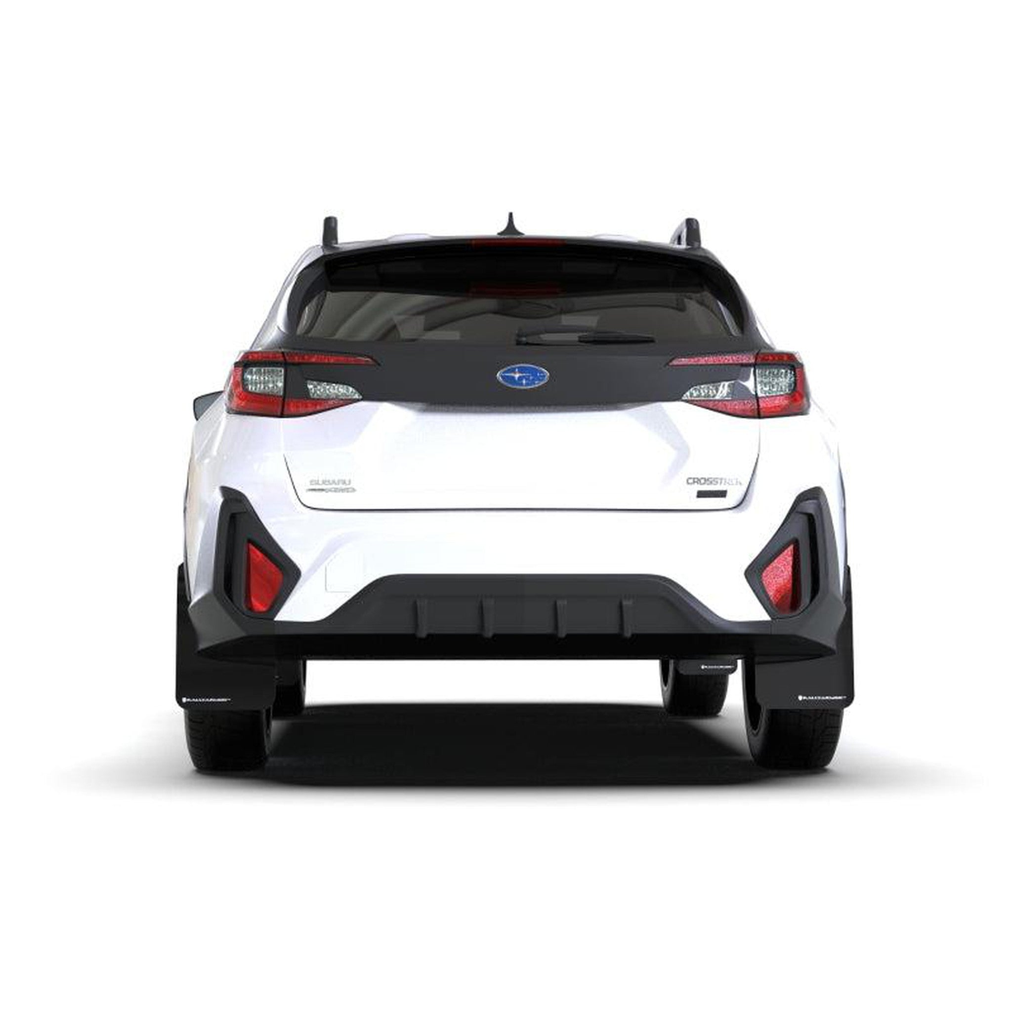 Rally Armor 2024-2025 Subaru Crosstrek UR Black Mud Flaps w/ White Logo | MF106-UR-BLK-WH
