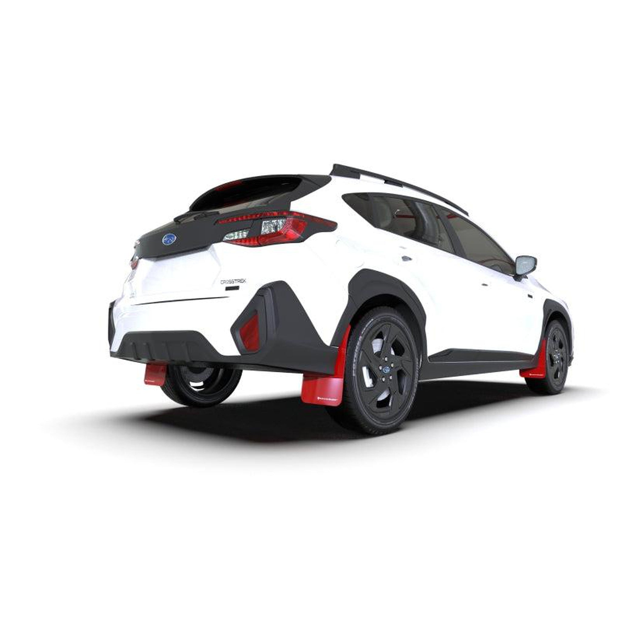Rally Armor 2024-2025 Subaru Crosstrek UR Red Mud Flaps w/ White Logo | MF106-UR-RD-WH