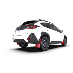 Rally Armor 2024-2025 Subaru Crosstrek UR Red Mud Flaps w/ White Logo | MF106-UR-RD-WH