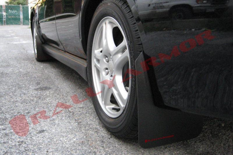 Rally Armor Basic Black Mud Flap w/ Red Logo Subaru WRX / STI 2002-2007 | MF1-BAS-RD