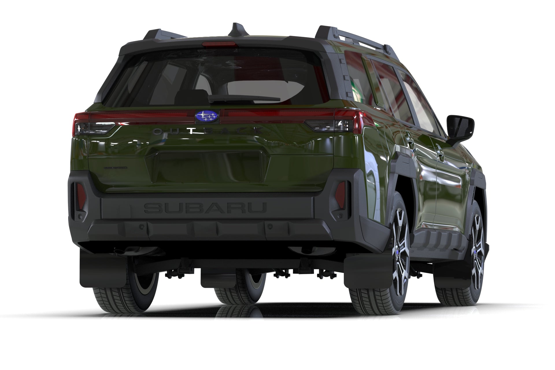 Rally Armor Black Mud Flap Metallic Black Logo Subaru Outback 2026 | MF136-UR-BLK-MBK