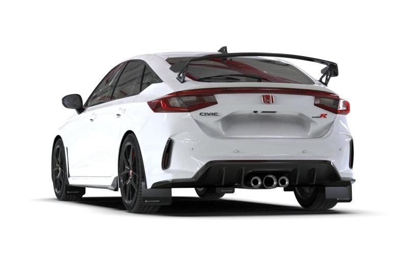Rally Armor Black Mud Flap White Logo Honda Civic Type R 2023-2026 | MF97-UR-BLK-WH