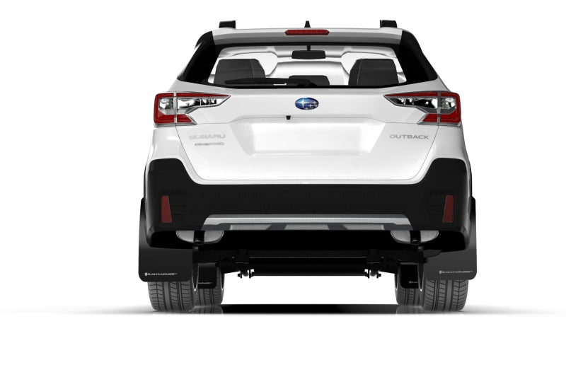 Rally Armor Black UR Mud Flap w/ Silver Logo Subaru Outback 2020-2025 | ralMF66-UR-BLK/SIL