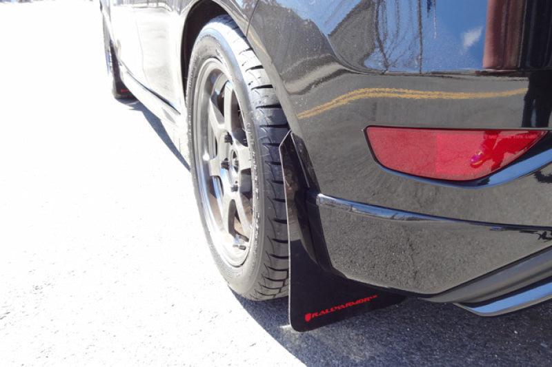 Rally Armor Black UR Mud Flap w/ White Logo 13-19 USDM Ford Fiesta ST | MF29-UR-BLK/WH