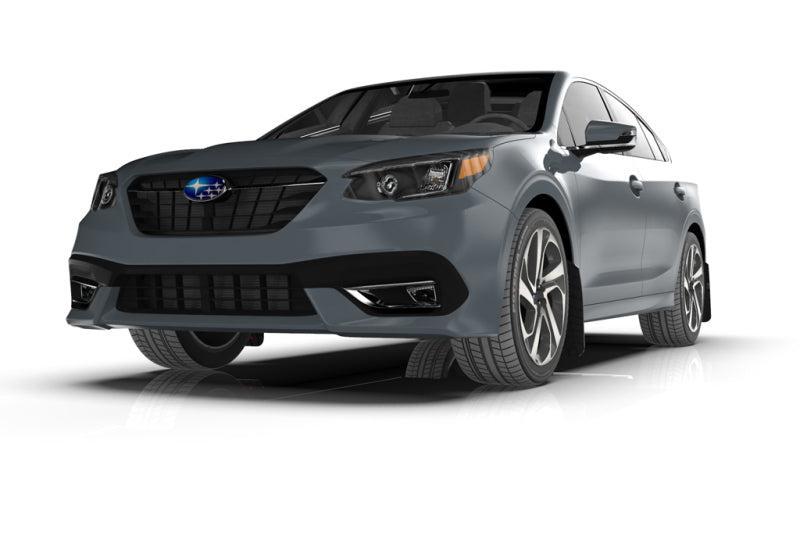 Rally Armor Black UR Mud Flap w/ White Logo Subaru Legacy 2020-2025 | MF64-UR-BLK/WH