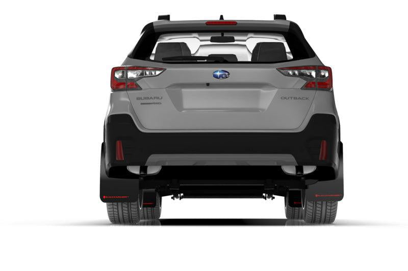 Rally Armor Black UR Mud Flap w/ White Logo Subaru Outback 2020-2025 | ralMF66-UR-BLK/WH