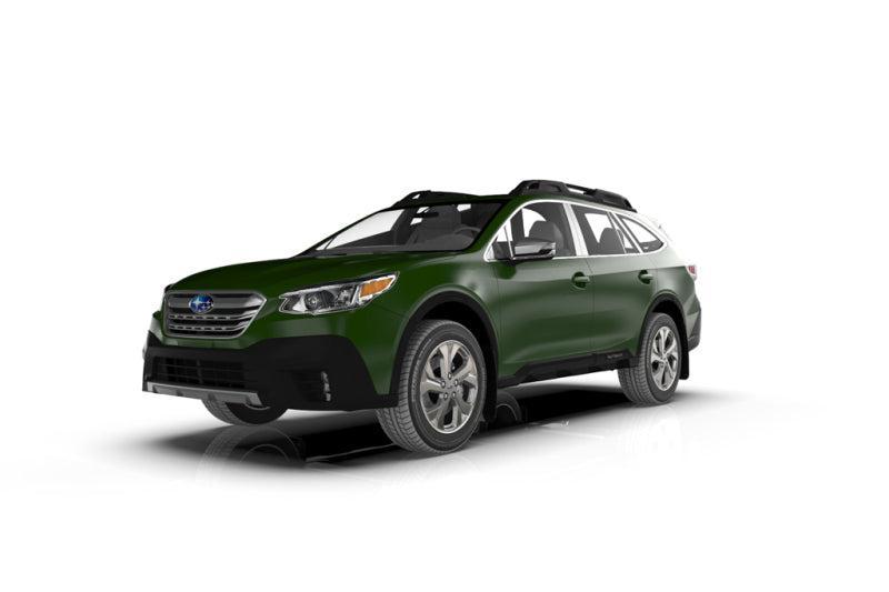 Rally Armor Black UR Mud Flap w/ White Logo Subaru Outback 2020-2025 | ralMF66-UR-BLK/WH
