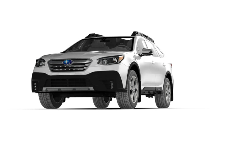 Rally Armor Black UR Mud Flap w/ White Logo Subaru Outback 2020-2025 | ralMF66-UR-BLK/WH
