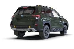 Rally Armor Black UR Mud Flap w/Green Logo 2026 Subaru Forester Wilderness | MF152-UR-BLK-AGN