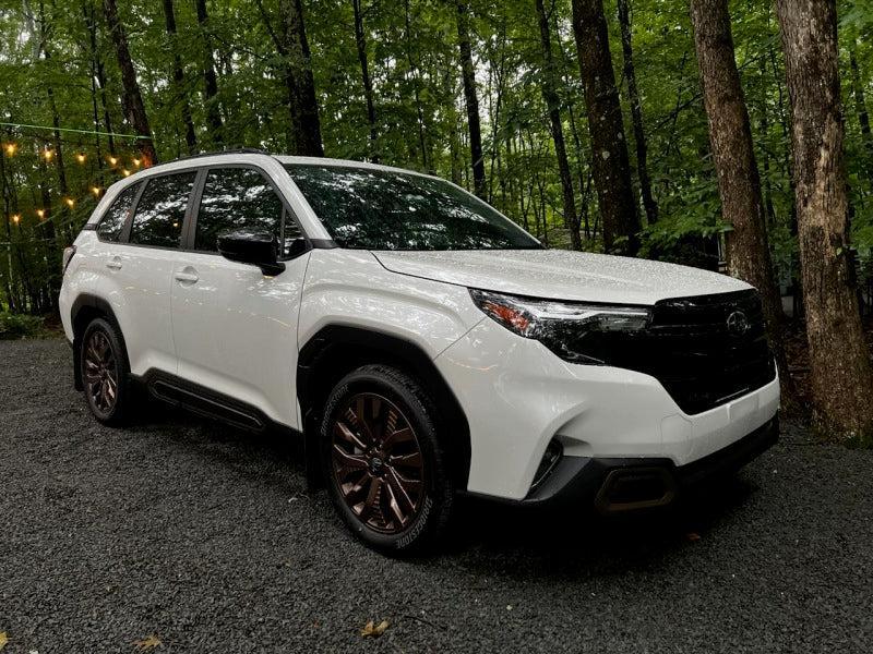Rally Armor Black UR Mud Flap w/Metallic Black Logo 2025 Subaru Forester | MF132-UR-BLK-MBK