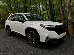 Rally Armor Black UR Mud Flap w/Metallic Black Logo 2025 Subaru Forester | MF132-UR-BLK-MBK