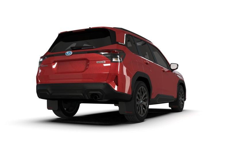 Rally Armor Black UR Mud Flap w/Red Logo 2025 Subaru Forester | MF132-UR-BLK-RD
