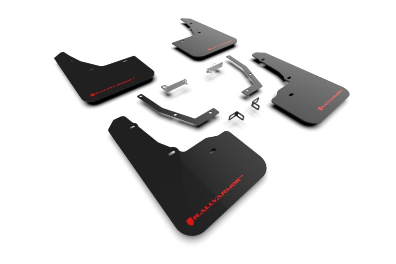 Rally Armor Black UR Mud Flap w/Red Logo 2025 Subaru Forester | MF132-UR-BLK-RD