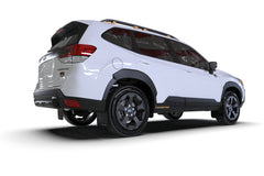 Rally Armor Black UR Mud Flaps w/ White Logo 2022-2024 Subaru Forester / Forester Wilderness | MF82-UR-BLK/WH