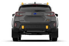 Rally Armor Black UR Mud Flaps w/ Wild Orange Logo Subaru Crosstrek Wilderness 2024-2025 | MF116-UR-BLK-WOR