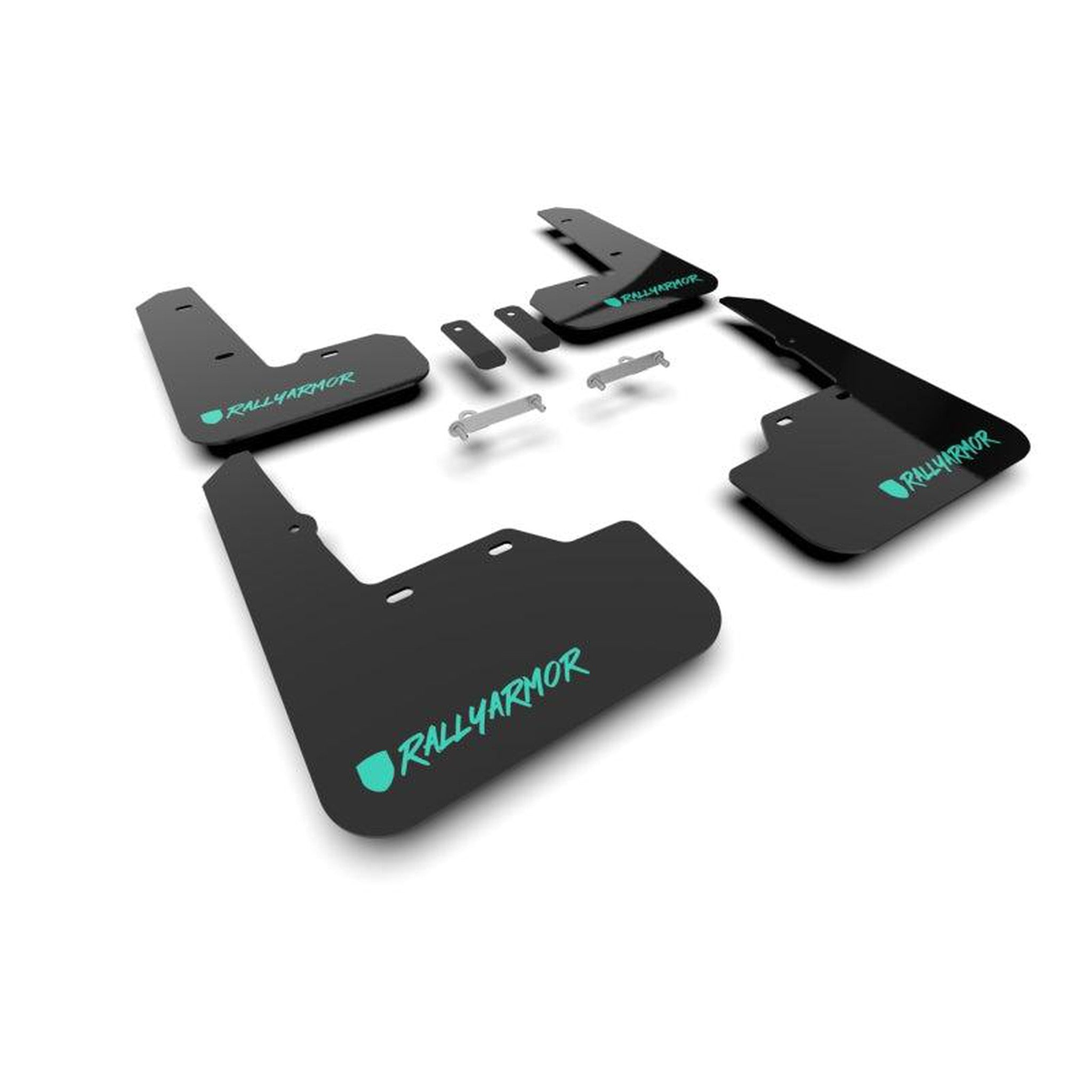 Rally Armor UR Black Mud Flap w/ Altered Font Teal Logo Subaru WRX 2022-2026 | MF92-UR-BLK/TL-X