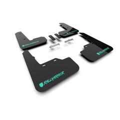 Rally Armor UR Black Mud Flap w/ Altered Font Teal Logo Subaru WRX 2022-2026 | MF92-UR-BLK/TL-X