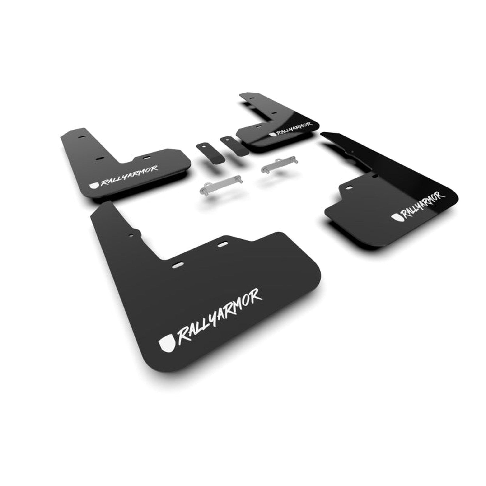 Rally Armor UR Black Mud Flap w/ Altered Font White Logo Subaru WRX 2022-2026 | MF92-UR-BLK/WH-X