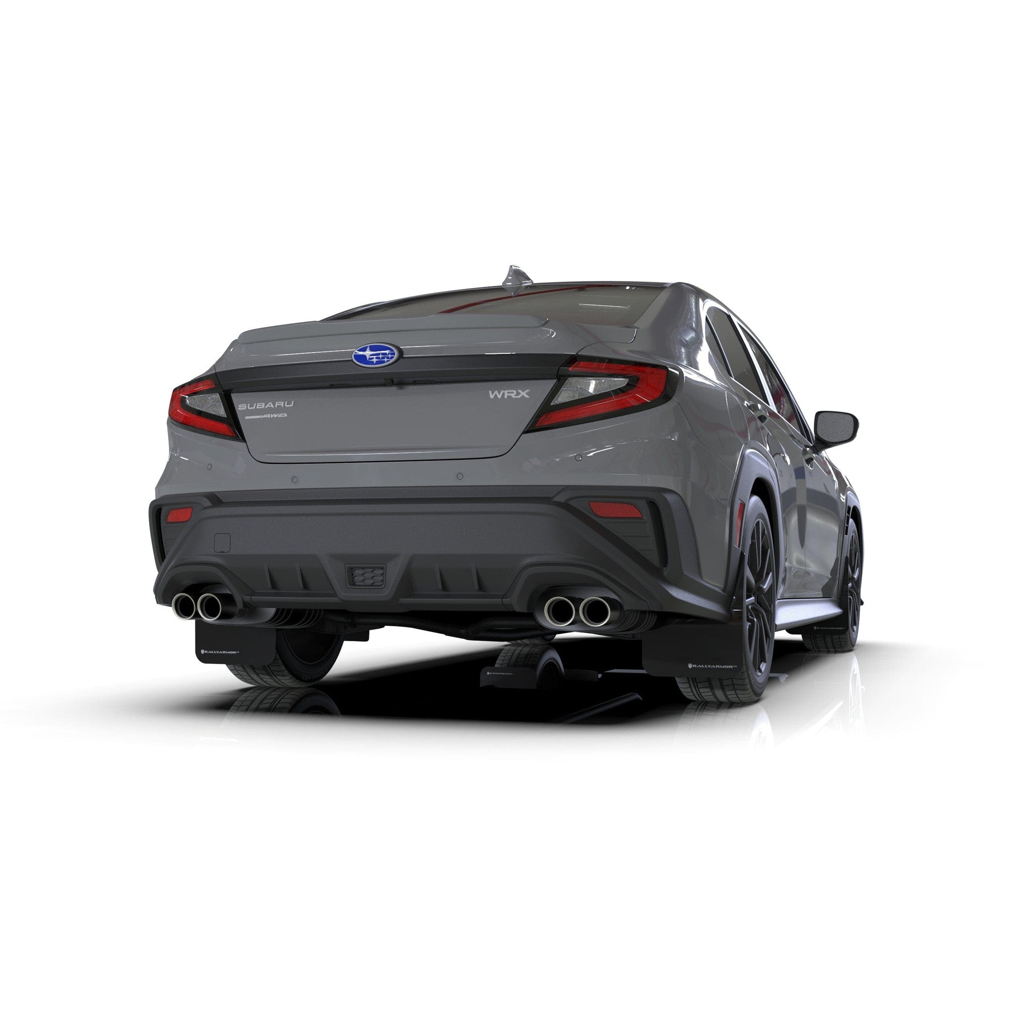 Rally Armor UR Black Mud Flap with Dark Grey Logo Subaru WRX 2022-2026 | MF92-UR-BLK/DGRY